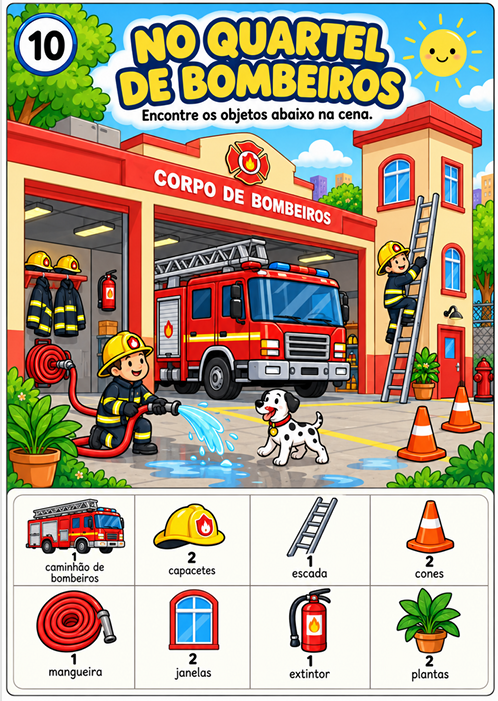 Página de busca visual No quartel de bombeiros